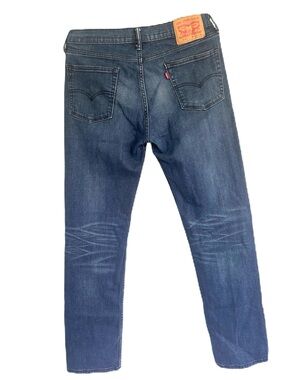Levi’s 514 Straight Fit Men’s Jeans 32x34 Dark Wash Denim Red Tag